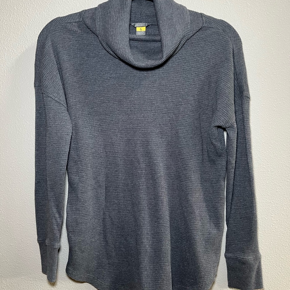 Eddie Bauer Gray Cowl Neck Sweater